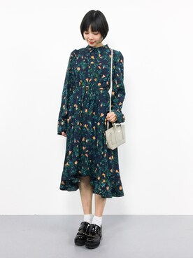 「SPIRALGIRL（スパイラルガール）のアイテム（シャツワンピース）」を使った、ambiさん（レディース・160cm）の秋コーディネート