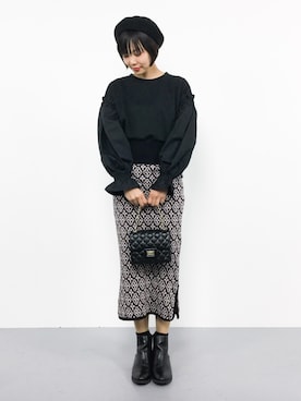 「coca（coca）（コカ）のアイテム（スウェット）」を使った、ambiさん（レディース・160cm）の秋コーディネート