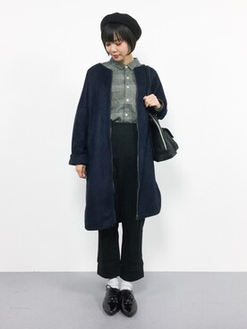 「notch.（ノッチ）のアイテム（その他アウター）」を使った、ambiさん（レディース・160cm）の秋コーディネート