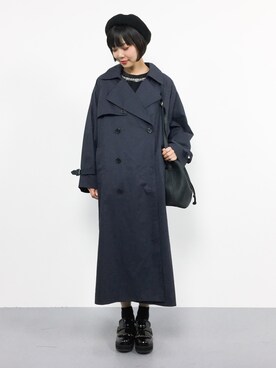 「KBF+」｜「アイテム（トレンチコート）」を使った、ambiさん（レディース・160cm）の秋コーディネート
