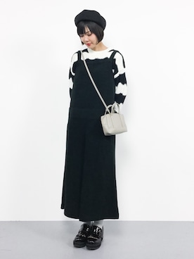 「シロップ．（シロップ．）のアイテム（オールインワン・サロペット）」を使った、ambiさん（レディース・160cm）の秋コーディネート