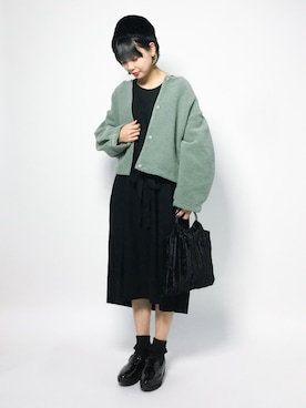 「KBF（ケイビーエフ）のアイテム（ブルゾン）」を使った、ambiさん（レディース・160cm）の秋コーディネート