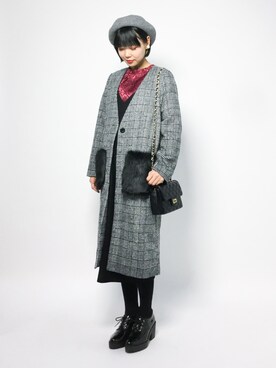 「rps（アールピーエス）のアイテム（その他アウター）」を使った、ambiさん（レディース・160cm）の秋コーディネート
