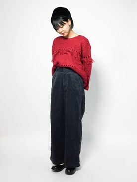 「kvell（ケベル）のアイテム（帽子）」を使った、ambiさん（レディース・160cm）の秋コーディネート