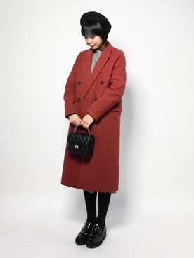 「w closet（ダブルクローゼット）のアイテム（その他アウター）」を使った、ambiさん（レディース・160cm）の秋コーディネート