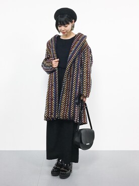 「SLY（スライ）のアイテム（その他アウター）」を使った、ambiさん（レディース・160cm）の秋コーディネート