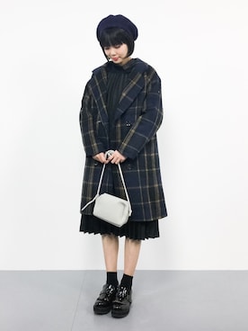 「amelier MAJESTIC LEGON（アメリエルマジェスティックレゴン）のアイテム（ジャケット/アウター）」を使った、ambiさん（レディース・160cm）の冬コーディネート