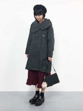 「and it_（アンドイット）のアイテム（その他アウター）」を使った、ambiさん（レディース・160cm）の冬コーディネート