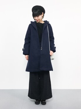 「POU DOU DOU（プードゥドゥ）のアイテム（その他アウター）」を使った、ambiさん（レディース・160cm）の冬コーディネート