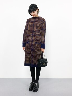 「Bab Bou Jeloud（バブブージュルード）のアイテム（ワンピース）」を使った、ambiさん（レディース・160cm）の冬コーディネート