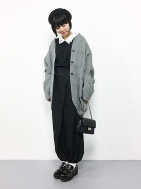 「antiqua（アンティカ）のアイテム（その他アウター）」を使った、ambiさん（レディース・160cm）の冬コーディネート