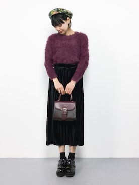 「Another Edition（アナザーエディション）のアイテム（帽子）」を使った、ambiさん（レディース・160cm）の冬コーディネート