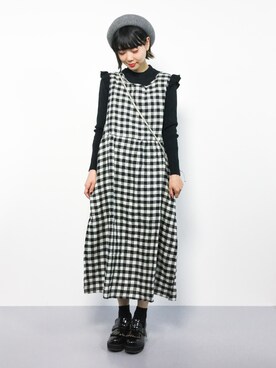 「SHIPS（シップス）のアイテム（ハンチング/ベレー帽）」を使った、ambiさん（レディース・160cm）の冬コーディネート
