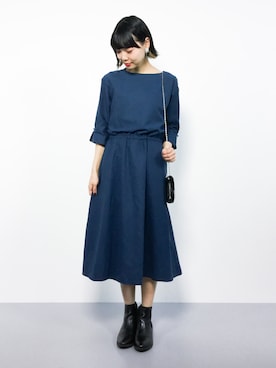 「ふりふ」｜「アイテム（ワンピース/ドレス）」を使った、ambiさん（レディース・160cm）の冬コーディネート