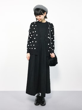 「SHIPS（シップス）のアイテム（ハンチング/ベレー帽）」を使った、ambiさん（レディース・160cm）の冬コーディネート
