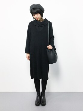 「SEVENDAYS=SUNDAY（セブンデイズサンデイ）のアイテム（ハンチング/ベレー帽）」を使った、ambiさん（レディース・160cm）の冬コーディネート