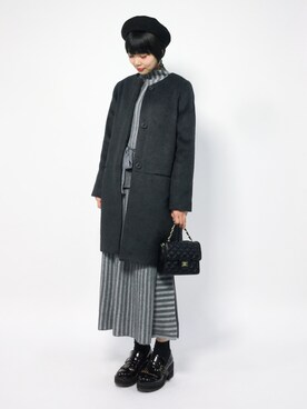 「Ameri（アメリ）のアイテム（ワンピース/ドレス）」を使った、ambiさん（レディース・160cm）の冬コーディネート