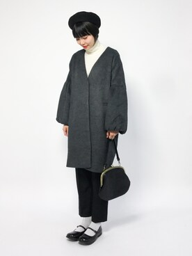 「titivate（ティティベイト）のアイテム（その他アウター）」を使った、ambiさん（レディース・160cm）の冬コーディネート