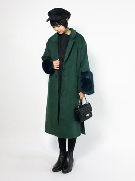 「31 Sons de mode（トランテアン　ソン　ドゥ　モード）のアイテム（帽子）」を使った、ambiさん（レディース・160cm）の冬コーディネート