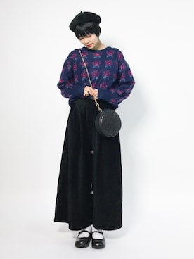 「PAR ICI（パーリッシィ）のアイテム（帽子）」を使った、ambiさん（レディース・160cm）の冬コーディネート