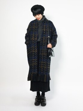 「antiqua（アンティカ）のアイテム（その他アウター）」を使った、ambiさん（レディース・160cm）の冬コーディネート