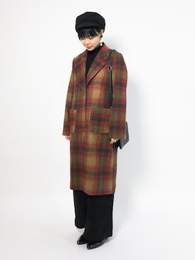 「dazzlin（ダズリン）のアイテム（チェスターコート）」を使った、ambiさん（レディース・160cm）の冬コーディネート