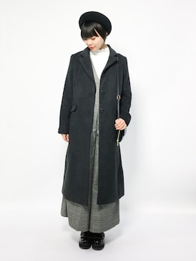 「SpRay（スプレイ）のアイテム（オールインワン・サロペット）」を使った、ambiさん（レディース・160cm）の冬コーディネート