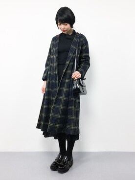 「l'atelier du savon（アトリエドサボン）のアイテム（その他アウター）」を使った、ambiさん（レディース・160cm）の冬コーディネート