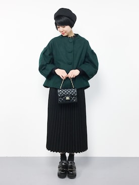 「MERLOT（メルロー）のアイテム（その他アウター）」を使った、ambiさん（レディース・160cm）の冬コーディネート