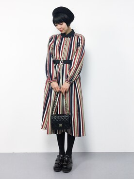 「SpRay（スプレイ）のアイテム（ワンピース/ドレス）」を使った、ambiさん（レディース・160cm）の冬コーディネート