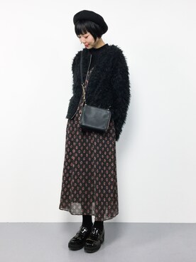 「LEPSIM（レプシィム）のアイテム（ハンチング/ベレー帽）」を使った、ambiさん（レディース・160cm）の冬コーディネート