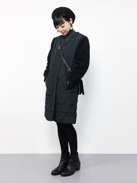 「キルティングコート」｜ambiさん（レディース・160cm）の冬コーディネート