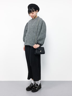 「I am I in fact...（アイアムアイインファクト）のアイテム（ジャケット/アウター）」を使った、ambiさん（レディース・160cm）の冬コーディネート