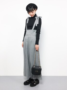 「titivate（ティティベイト）のアイテム（つなぎ/オールインワン）」を使った、ambiさん（レディース・160cm）の冬コーディネート