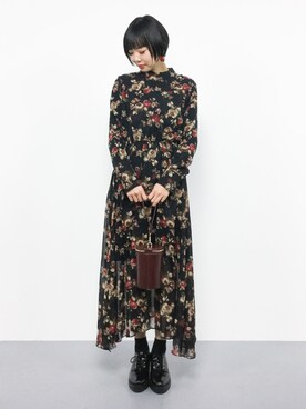 「My shawty（ﾏｲｼｬｳﾃｨｰ）のアイテム（ワンピース）」を使った、ambiさん（レディース・160cm）の冬コーディネート