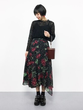 「Ameri（アメリ）のアイテム（バッグ）」を使った、ambiさん（レディース・160cm）の冬コーディネート