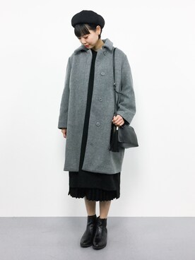 「SLY（スライ）のアイテム（その他アウター）」を使った、ambiさん（レディース・160cm）の冬コーディネート