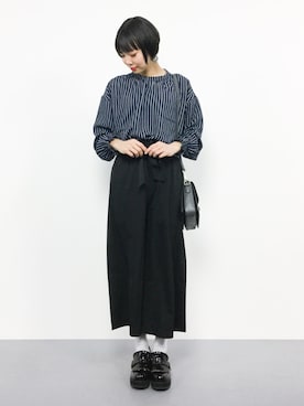 「Primazel（プリマゼル）のアイテム（パンツ）」を使った、ambiさん（レディース・160cm）の冬コーディネート