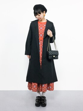 「SpRay（スプレイ）のアイテム（トレンチコート）」を使った、ambiさん（レディース・160cm）の冬コーディネート