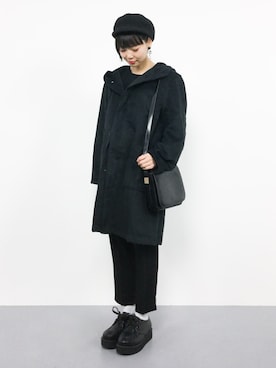 「titivate（ティティベイト）のアイテム（その他アウター）」を使った、ambiさん（レディース・160cm）の冬コーディネート