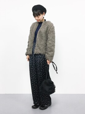 「RAY CASSIN（レイカズン）のアイテム（ブルゾン）」を使った、ambiさん（レディース・160cm）の冬コーディネート