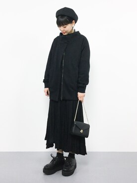 「n'OrLABEL（ノアールレーベル）のアイテム（ブルゾン）」を使った、ambiさん（レディース・160cm）の冬コーディネート