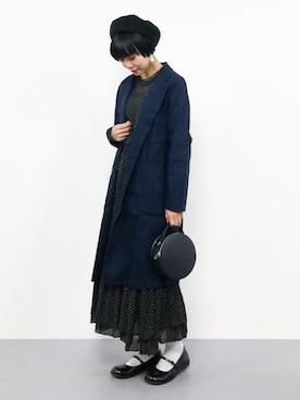 「rps（アールピーエス）のアイテム（その他アウター）」を使った、ambiさん（レディース・160cm）の冬コーディネート