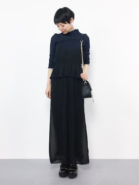 「Factor=（ファクターイコール）のアイテム（オールインワン・サロペット）」を使った、ambiさん（レディース・160cm）の春コーディネート