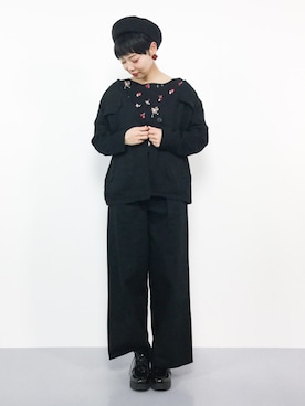 「titivate（ティティベイト）のアイテム（ノーカラージャケット）」を使った、ambiさん（レディース・160cm）の春コーディネート