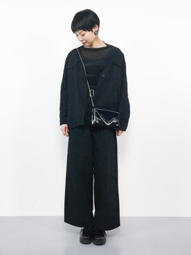 「titivate（ティティベイト）のアイテム（ノーカラージャケット）」を使った、ambiさん（レディース・160cm）の春コーディネート