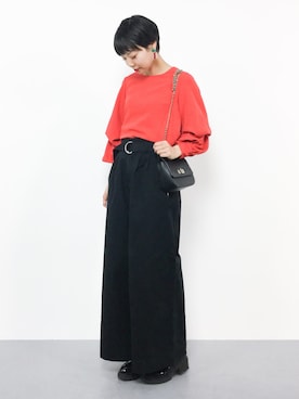 「rps（アールピーエス）のアイテム（チノパンツ）」を使った、ambiさん（レディース・160cm）の春コーディネート
