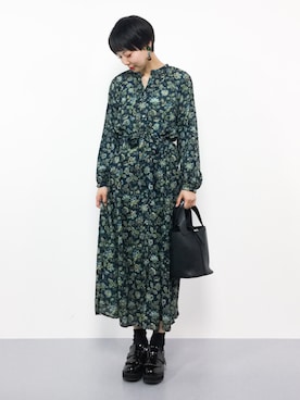 「MEDE19F（メデジュウキュウ）のアイテム（ワンピース/ドレス）」を使った、ambiさん（レディース・160cm）の春コーディネート