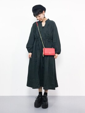 「& chouette（アンドシュエット）のアイテム（ショルダーバッグ）」を使った、ambiさん（レディース・160cm）の春コーディネート