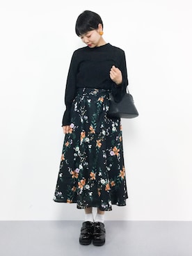 「ハイネックトップス」｜ambiさん（レディース・160cm）の春コーディネート